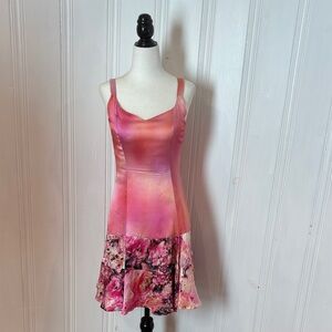 Isabelle Élie 100% Silk Pink Ombre Slip Dress | Made in Canada | Small